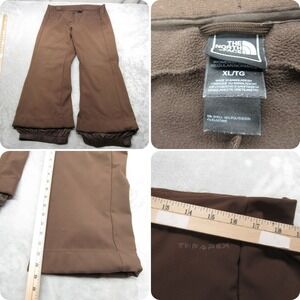 The North Face Apex Ski Pants Womens XL Brown Softshell Watar Resistant 37x29